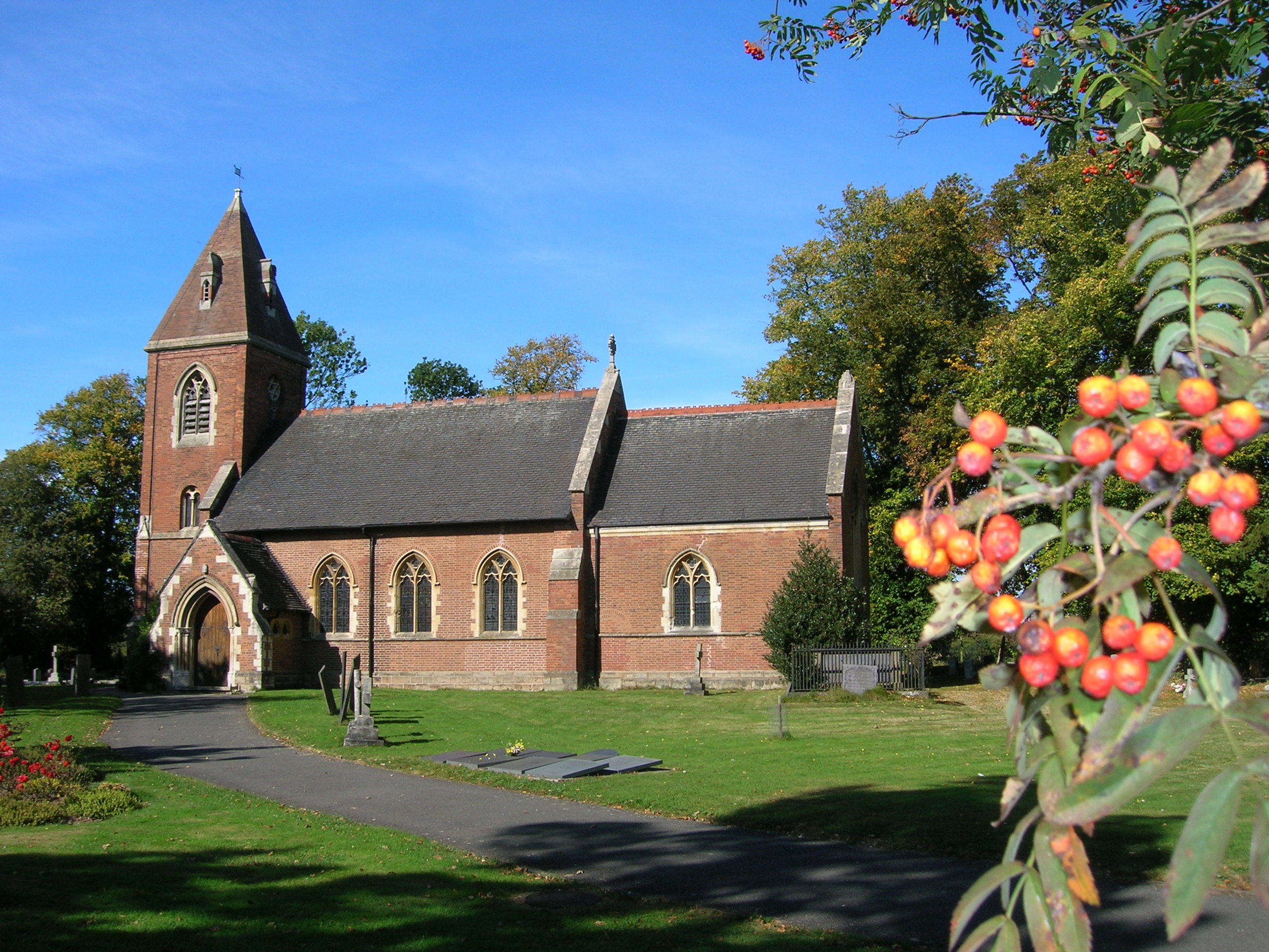 Photo of St James Church on a beautiful blue sky day